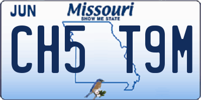 MO license plate CH5T9M