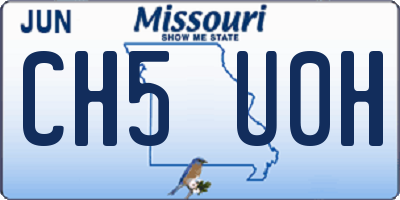 MO license plate CH5U0H
