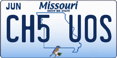 MO license plate CH5U0S