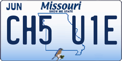 MO license plate CH5U1E