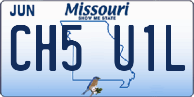MO license plate CH5U1L