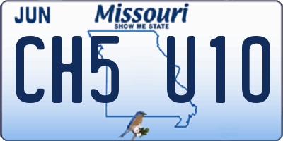 MO license plate CH5U1O