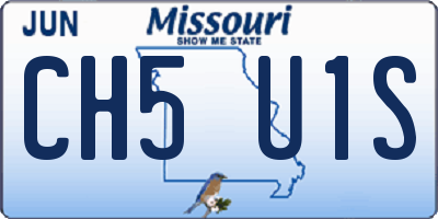 MO license plate CH5U1S