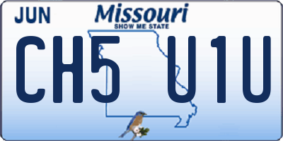 MO license plate CH5U1U
