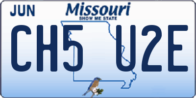 MO license plate CH5U2E