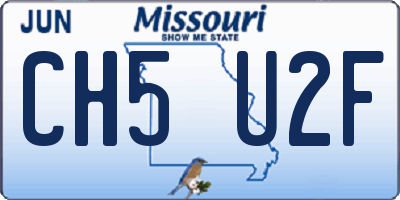 MO license plate CH5U2F
