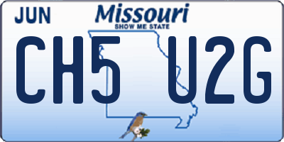 MO license plate CH5U2G