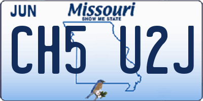 MO license plate CH5U2J