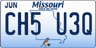 MO license plate CH5U3Q