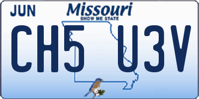 MO license plate CH5U3V