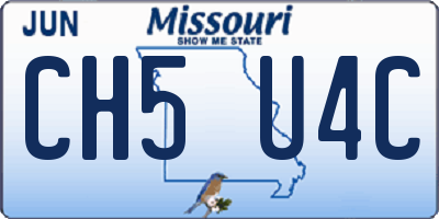 MO license plate CH5U4C