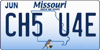 MO license plate CH5U4E
