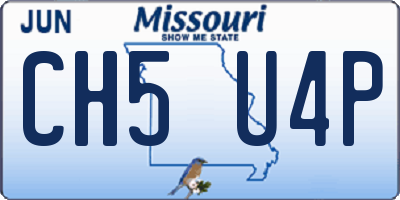 MO license plate CH5U4P