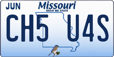 MO license plate CH5U4S