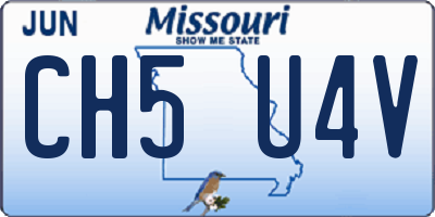 MO license plate CH5U4V