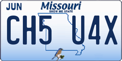 MO license plate CH5U4X
