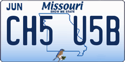 MO license plate CH5U5B