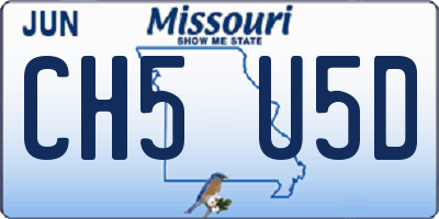 MO license plate CH5U5D