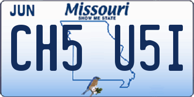 MO license plate CH5U5I