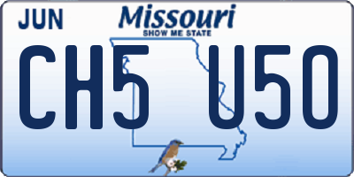 MO license plate CH5U5O