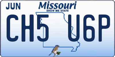 MO license plate CH5U6P