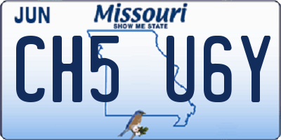 MO license plate CH5U6Y