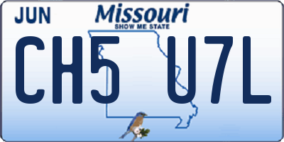 MO license plate CH5U7L
