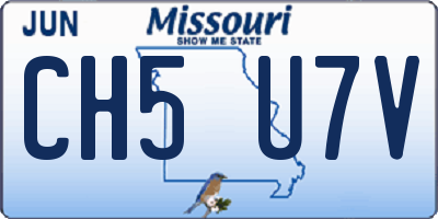 MO license plate CH5U7V