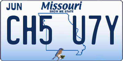MO license plate CH5U7Y
