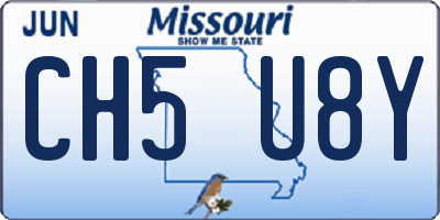 MO license plate CH5U8Y