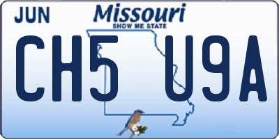 MO license plate CH5U9A