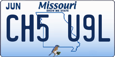 MO license plate CH5U9L