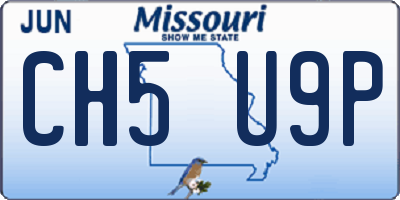 MO license plate CH5U9P