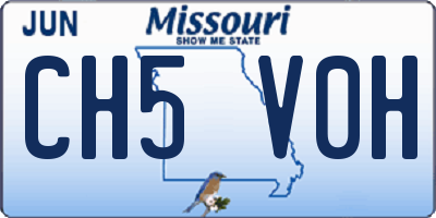 MO license plate CH5V0H