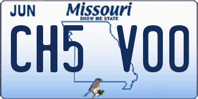 MO license plate CH5V0O