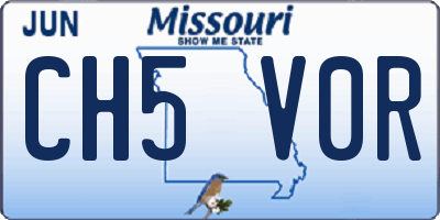 MO license plate CH5V0R