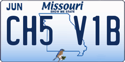 MO license plate CH5V1B