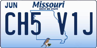 MO license plate CH5V1J