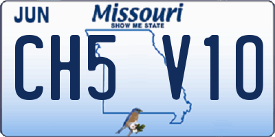 MO license plate CH5V1O