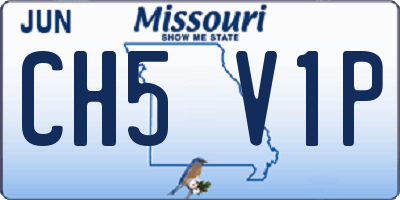 MO license plate CH5V1P