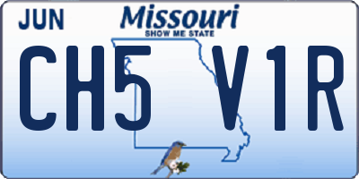 MO license plate CH5V1R