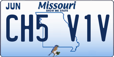 MO license plate CH5V1V