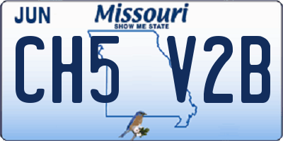 MO license plate CH5V2B