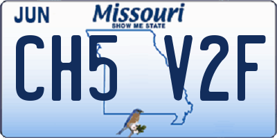 MO license plate CH5V2F