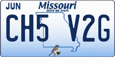 MO license plate CH5V2G