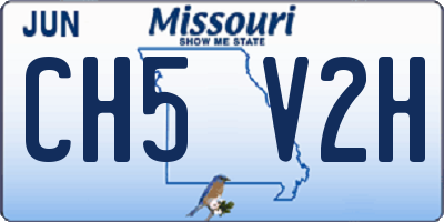 MO license plate CH5V2H