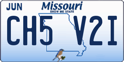 MO license plate CH5V2I