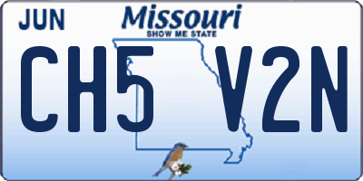 MO license plate CH5V2N
