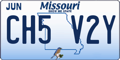 MO license plate CH5V2Y