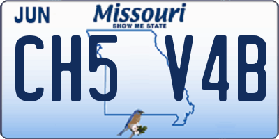 MO license plate CH5V4B
